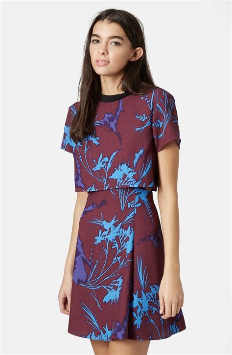 Topshop Floral Overlay Dress Nordstrom