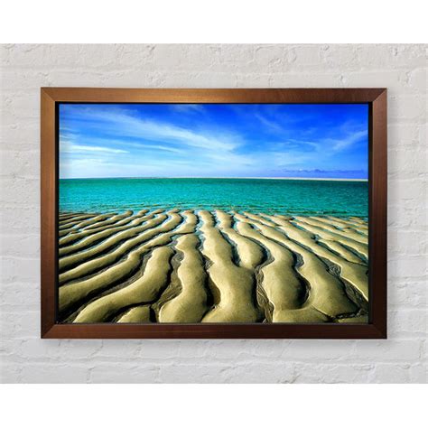 Haus Am Meer Gerahmtes Leinwandbild Sand Patterned Ocean Wayfair De