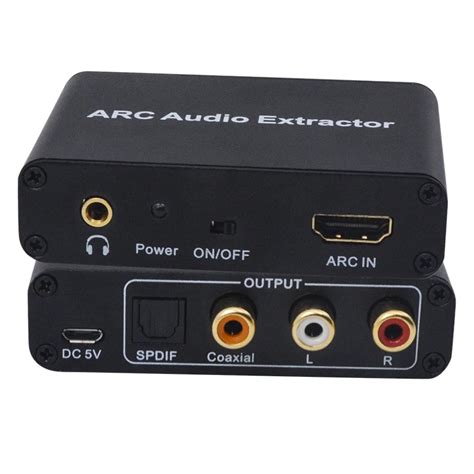 Aluminum Arc Audio Adapter Hdmi Audio Extractor Digital To Analog Audio