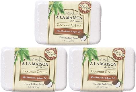 A La Maison Coconut Creme Bar Soap Triple French Milled Moisturizing