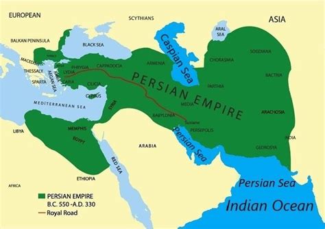 Map Of Persian Empire Strait Of Hormuz Indian Ocean