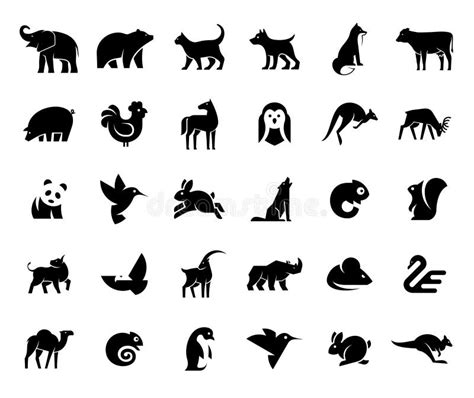 Animals logos collection stock vector. Illustration of llama - 260037641