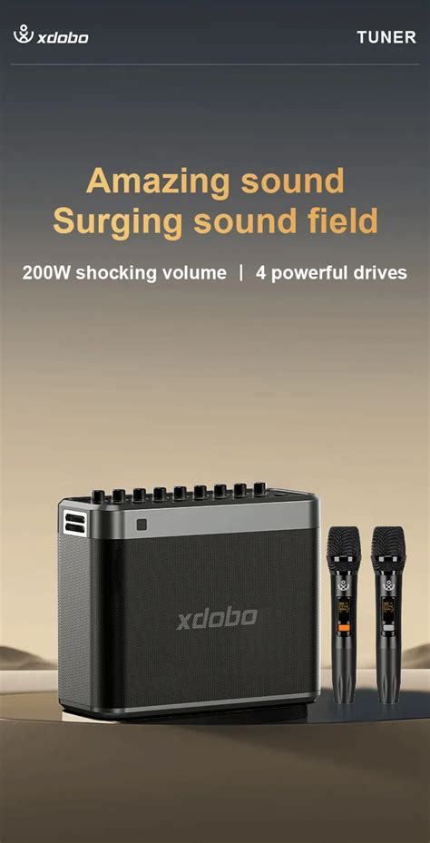 Xdobo Tuner W Wireless Portable Pa Speaker System Powerful Karaoke