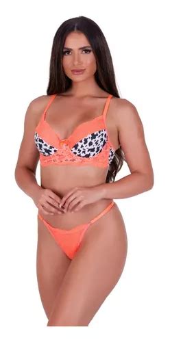 Kit Conjuntos De Lingerie Vaquinha Neon Moda Íntima Luxo Parcelamento sem juros