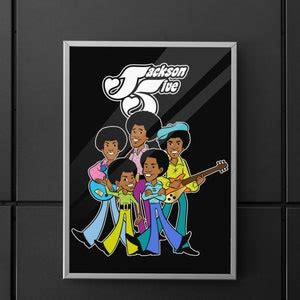 Jackson 5 Cartoon Animated PNG Graphic for DTG DTF Transfer Sublimation ...