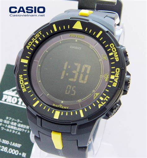 Đồng Hồ Casio Protrek PRG 300 1A9DR Nam Dây Nhựa Pin Năng Lượng