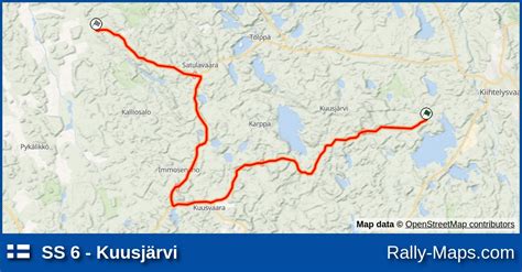 SS 6 Kuusjärvi stage map Keski Karjalan Juhlaralli 2002 Rally