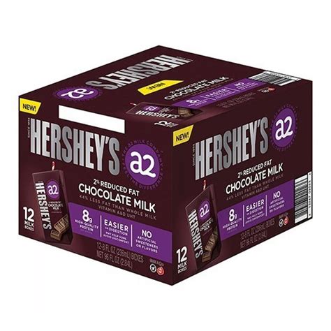 Qoo10 Hersheys A2 Low Fat Milk Chocolate Chocolate 236ml X 12 Packs