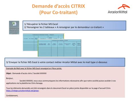 Demande daccès CITRIX Pour Co traitant ppt télécharger