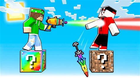 LUCKYBLOCK ARCOBALENO Contro LUCKYBLOCK TERRA Su MINECRAFT YouTube