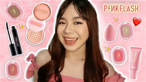 Full Face Makeup Using Pink Flash Cosmetics Review Super Affordable Glad Ocampo Youtube