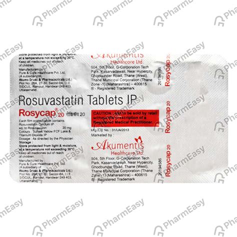 Rosycap 20 Mg Tablet 15 Uses Side Effects Price And Dosage Pharmeasy