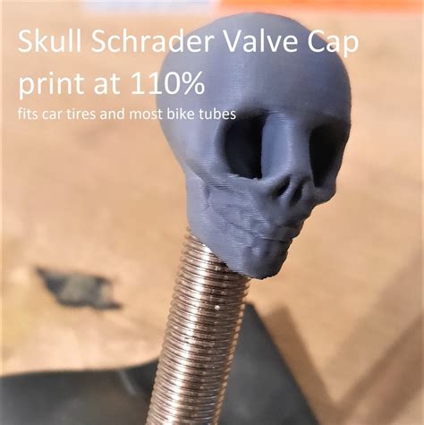 Free 3d File Skull Valve Cap Schrader Valve・3d Print Object To Download