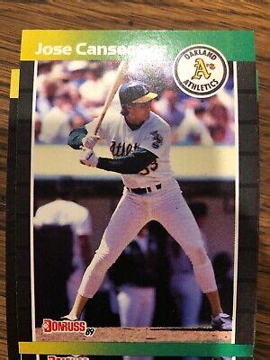 1989 Donruss Jose Canseco 91 Baseball Card EBay