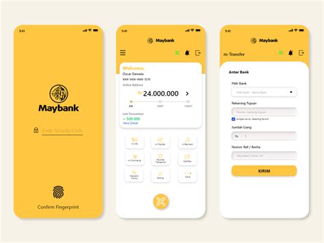 Maybank M-banking concept by Oscar Dewata on Dribbble