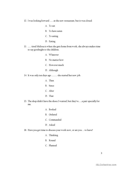 Official Cambridge Placement Test English Esl Worksheets Pdf And Doc