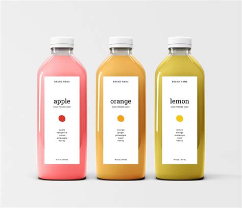 Editable Juice Bottle Label Template, DIY Custom Design, Black ...