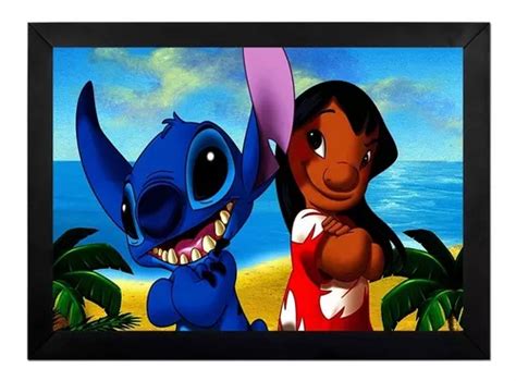 Quadro Moldura Acetato Lilo E Stitch A X Cm Parcelamento Sem Juros