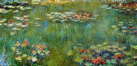 Le Bassin Aux Nymph As Reflets Verts C Monet W Abstract