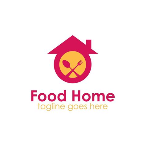 Food Home Logo Design Template with food icon and home. Perfect for ...