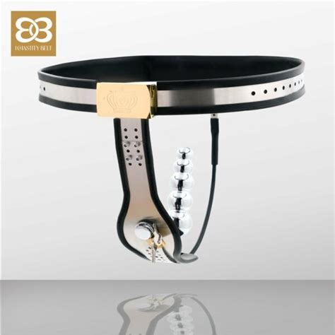 FEMALE CHASTITY BELT ANAL PLUG DILDO SM Chastity Cage