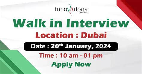 Innovations Group Walk In Interview Dubai Wedado