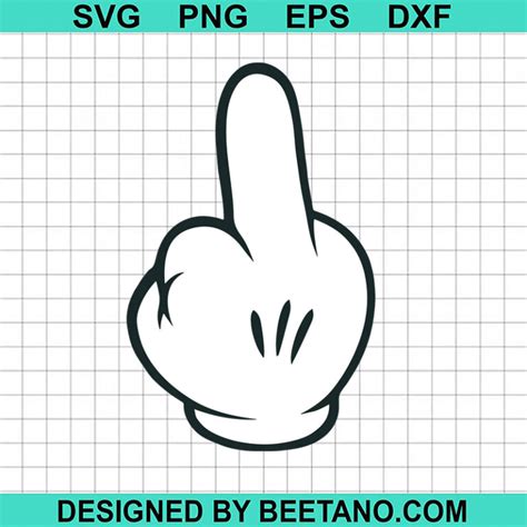 Mickey Middle Finger SVG Mickey Mouse SVG Fuck Hand SVG