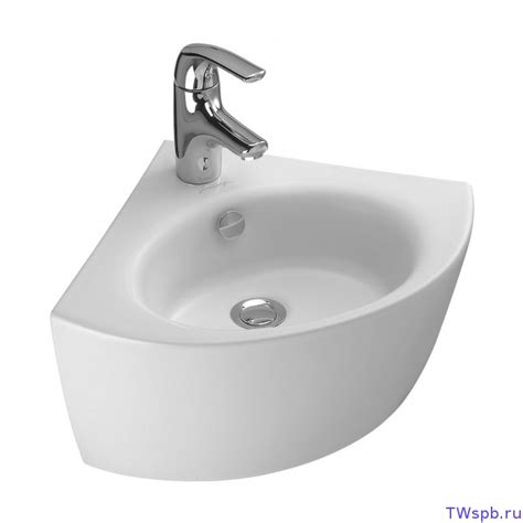 Маленькая угловая раковина 36,5х36,5 см Jacob Delafon Ove E1566-00 — T-WAY