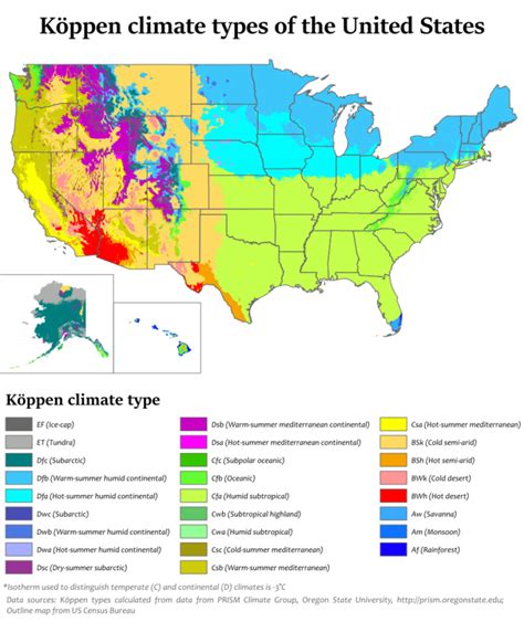 K Ppen Climate Classification Map Of The United States Climates Map ...