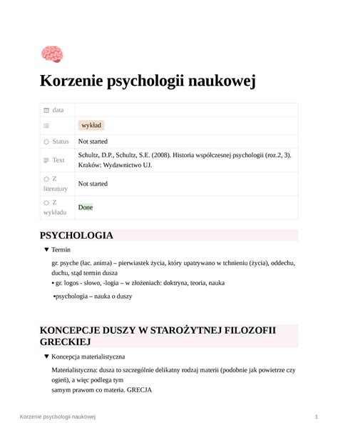 Korzenie Psychologii Naukowej Korzenie Psychologii Naukowej Data