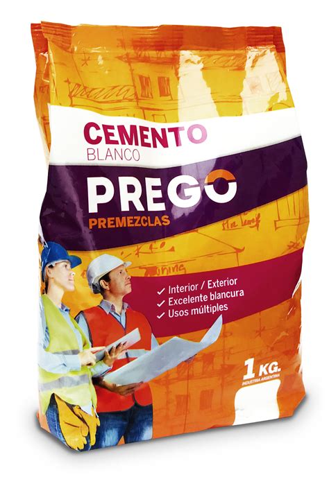 CEMENTO BLANCO PREGO CAJA 10 PAQ X 1KG H J Herrera SRL