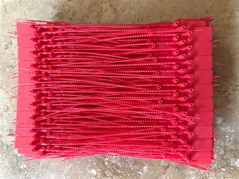 Fire Extinguisher Tamper Flag Seals Red 100 Lot Ebay