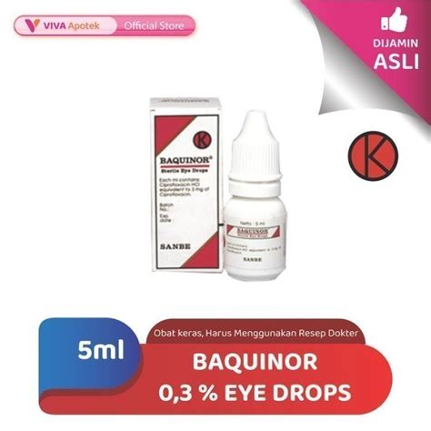 Jual Baquinor Eye Drops Ciprofloxacin Infeksi Mata Ml