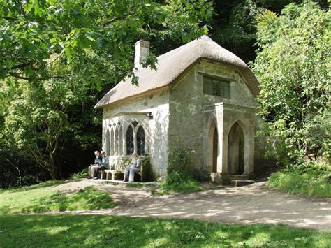 Thatched Gothic Cottage Stourhead Garden Stourton Wiltshire Thatched