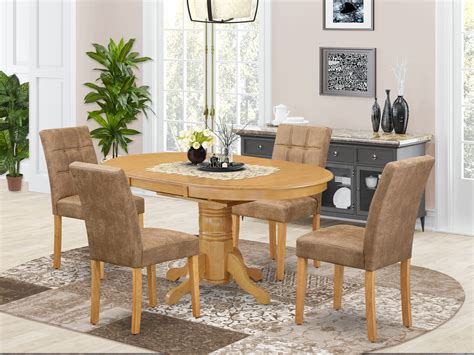 Lark Manor Arujan 5 Piece Extendable Solid Wood Pedestal Dining Set Wayfair