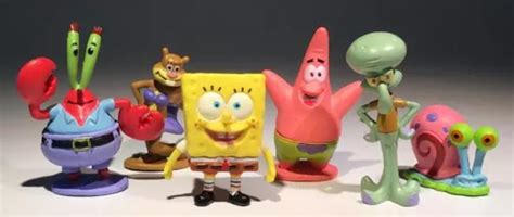 6 Pcs Spongebob Squarepants Cake Topper Figurines Perfectpartiesnz