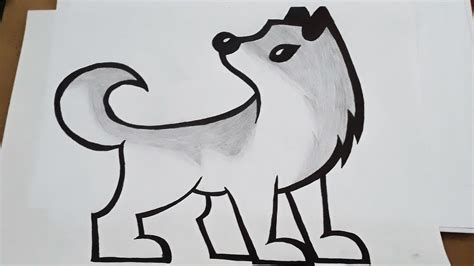 Desenho De Um Lobo Fácil - 7