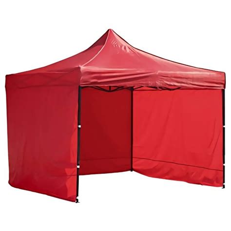 Carpa Toldo 3x3 Con Paredes Estructura Plegable Impermeable Carpa Roja