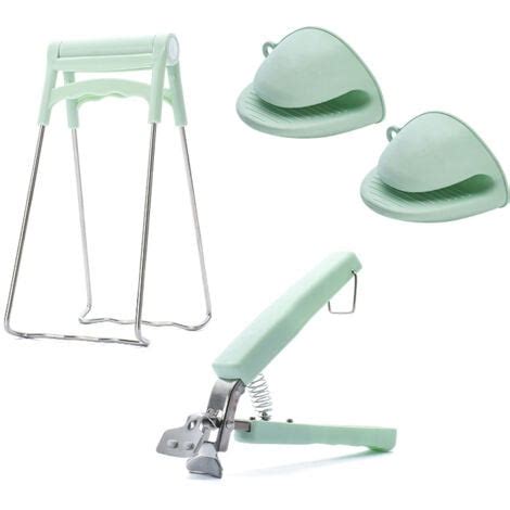 CSPARKV 4pcs Stainless Steel Anti Hot Bowl Clip Foldable Hot Dish Plate Clip Bowl Plate Clip