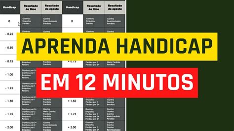 Aula Completa Sobre Handicap Tabela Youtube