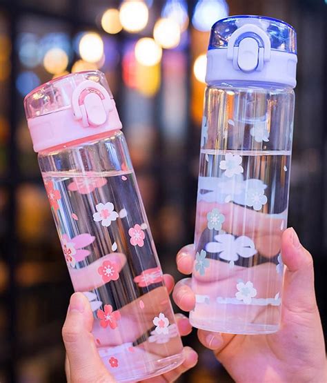 Kawaii sakura glass water bottle pn1421 – Artofit