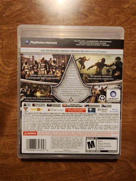 Assassin S Creed Brotherhood Sony Playstation 3 2010 Ebay