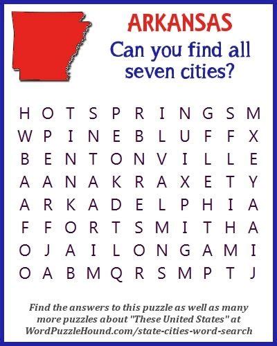 Arkansas Word Search Worksheets Worksheetscity