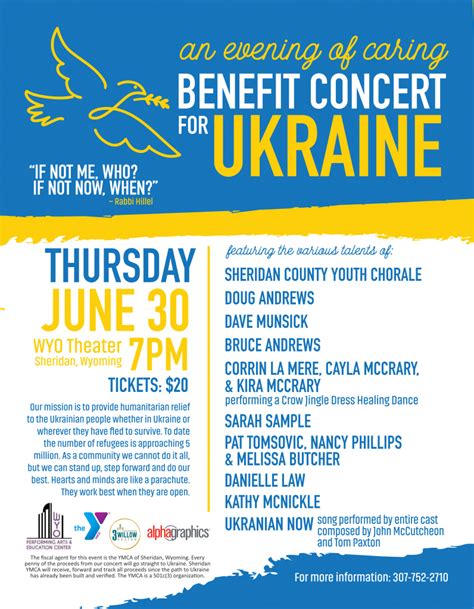 Benefit Concert For Ukraine June 30 Sheridan Media