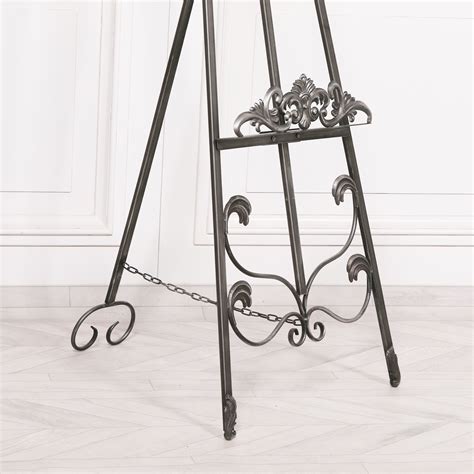 French Style Antiqued Silver Metal Easel Furniture La Maison Chic