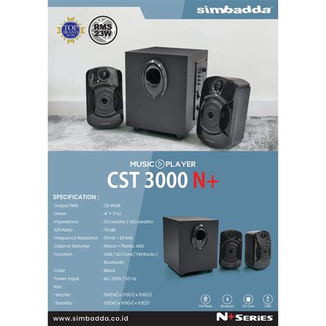 Jual SPEAKER SIMBADDA CST 3000N BLUETOOTH AKTIV GARANSI BANDUNG