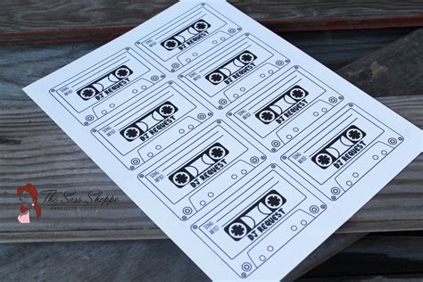 DJ Song Request Slips Retro Inspired Cassette Design For Etsy