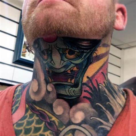 Stunning Throat Tattoos For Men