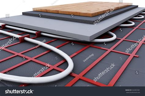 Floor Heating System We See Layers Stock Illustration 524301061