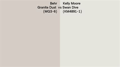 Behr Granite Dust MQ3 6 Vs Kelly Moore Swan Dive KM4891 1 Side By